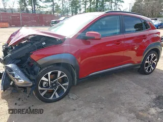 2022 Hyundai Kona Limited with VIN KM8K53A31NU789002, listed as a IAAI auction lot 41299502 with 44,424 mi miles. Bid and sale history available at carsss.com. Image 2.