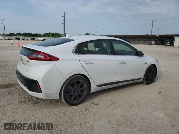 2018 Hyundai Ioniq Limited with VIN KMHC85LCXJU090806, listed as a Copart auction lot 52827895 with 87,976 mi miles and Salvage title. Bid and sale history available at DreamBid. Image 3.