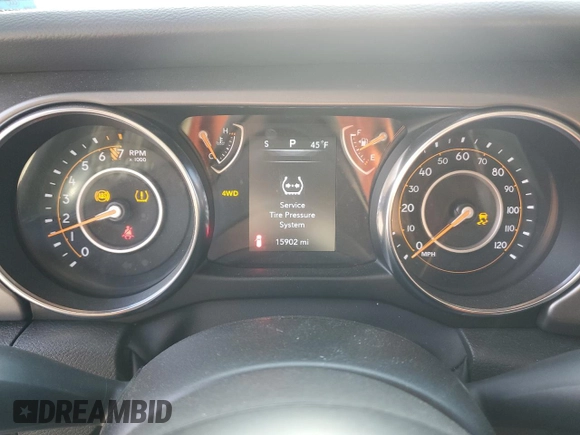 2022 Jeep Wrangler Unlimited Sport S with VIN 1C4HJXDG8NW200371, listed as a Copart auction lot 52548715 with 15,902 mi miles and Salvage Title. Bid and sale history available at DreamBid. Image 9.