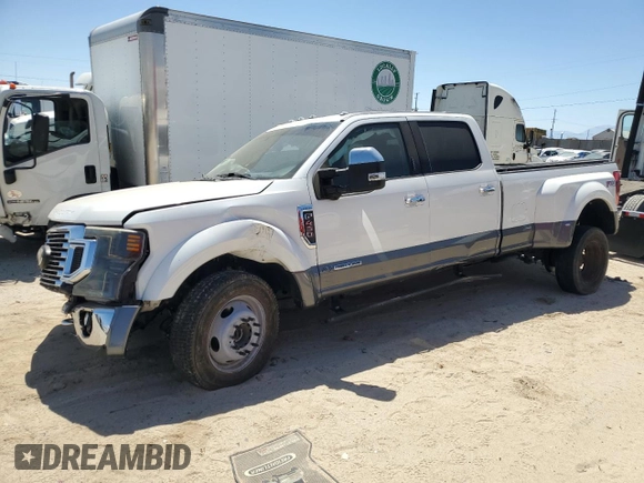 2021 Ford F-450 XL with VIN 1FT8W4DTXMED30296, listed as a Copart auction lot 58483974 with 25,593 mi miles and Salvage title. Bid and sale history available at DreamBid. Image 2.