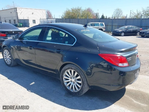 2011 Buick Regal CXL RL5 with VIN W04GT5GC7B1009398, listed as a IAAI auction lot 39190676 with 119,968 mi miles. Bid and sale history available at carsss.com. Image 3.