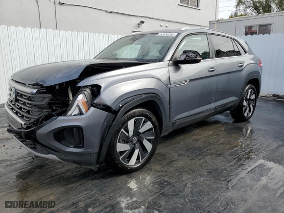 2024 Volkswagen Atlas Cross Sport 2.0T SE w/Technology with VIN 1V2WE2CAXRC224852, listed as a Copart auction lot 45693985 with 15,842 mi miles and Salvage Title. Bid and sale history available at carsss.com. Image 1.
