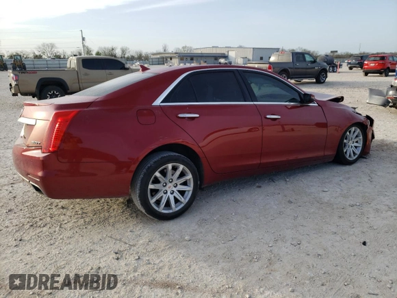 2014 Cadillac CTS Luxury RWD with VIN 1G6AR5SX8E0155133, listed as a Copart auction lot 49601595 with 37,554 mi miles and Salvage Title. Bid and sale history available at carsss.com. Image 3.