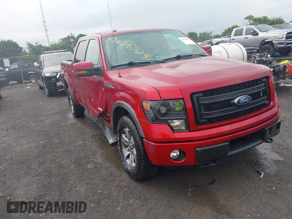 2014 Ford F-150 XL with VIN 1FTFW1ET0EFB67755, listed as a IAAI auction lot 42628729 with 120,518 mi miles and . Bid and sale history available at DreamBid. Image 1.
