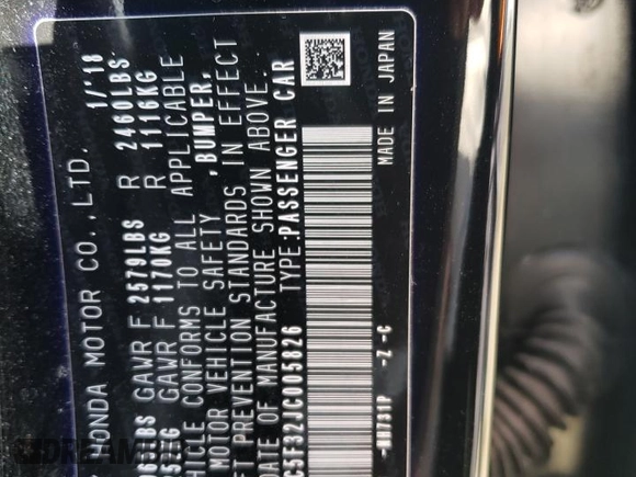 2018 Honda Clarity Plug-In Hybrid Touring with VIN JHMZC5F32JC005826, listed as a Copart auction lot 73752004 with 42,152 mi miles and Salvage Title. Bid and sale history available at carsss.com. Image 12.