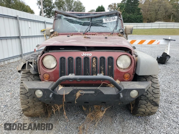 2008 Jeep Wrangler Rubicon with VIN 1J4GA64118L537031, listed as a Copart auction lot 78705164 with Not provided miles and Salvage title. Bid and sale history available at DreamBid. Image 5.