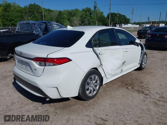 2022 Toyota Corolla LE with VIN JTDEPMAE8NJ209121, listed as a IAAI auction lot 39179770 with 41,893 mi miles and . Bid and sale history available at carsss.com. Image 4.