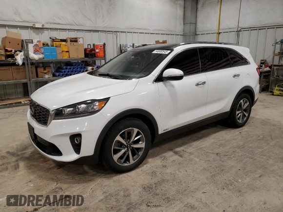 2019 Kia Sorento EX V6 with VIN 5XYPHDA55KG473088, listed as a Copart auction lot 54000545 with 95,205 mi miles and Clean Title. Bid and sale history available at carsss.com. Image 1.