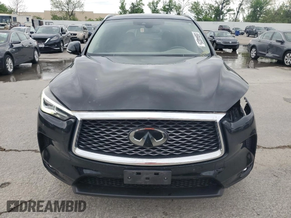2019 Infiniti QX50 Essential with VIN 3PCAJ5M39KF104462, listed as a Copart auction lot 55044025 with 107,167 mi miles and Salvage title. Bid and sale history available at DreamBid. Image 5.