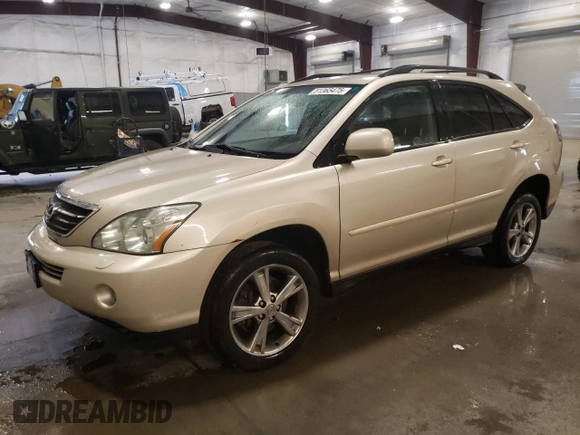 2006 Lexus RX 400h with VIN JTJHW31UX62005642, listed as a Copart auction lot 51365475 with 191,673 mi miles and Salvage Title. Bid and sale history available at DreamBid. Image 1.