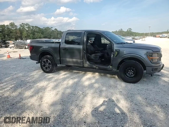 2024 Ford F-150 STX with VIN 1FTEW2K54RKE81302, listed as a Copart auction lot 72587334 with 2,555 mi miles and Salvage Title. Bid and sale history available at carsss.com. Image 14.