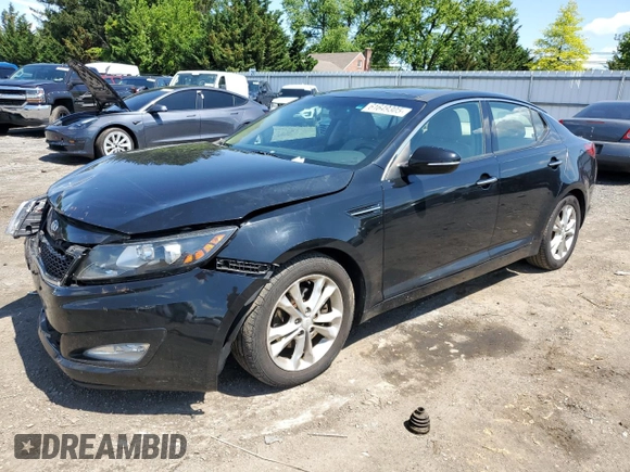 2013 Kia Optima EX with VIN 5XXGN4A72DG224572, listed as a Copart auction lot 61649305 with 114,336 mi miles and Salvage title. Bid and sale history available at DreamBid. Image 1.
