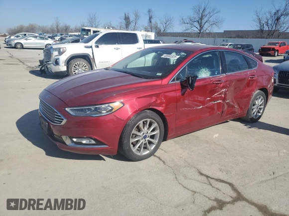 2017 Ford Fusion SE with VIN 3FA6P0HD3HR395841, listed as a Copart auction lot 48583325 with 109,296 mi miles and Salvage Title. Bid and sale history available at carsss.com. Image 1.
