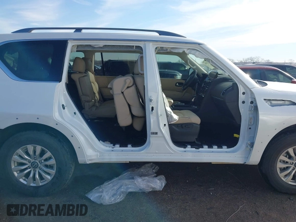 2023 Nissan Armada SV with VIN JN8AY2AC4P9183740, listed as a IAAI auction lot 41333249 with 10,906 mi miles. Bid and sale history available at carsss.com. Image 6.