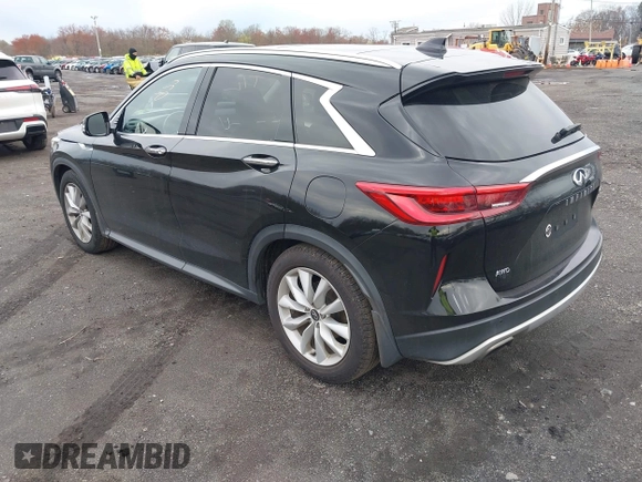2019 Infiniti QX50 Essential with VIN 3PCAJ5M38KF116554, listed as a IAAI auction lot 42008032 with 60,988 mi miles and . Bid and sale history available at DreamBid. Image 3.