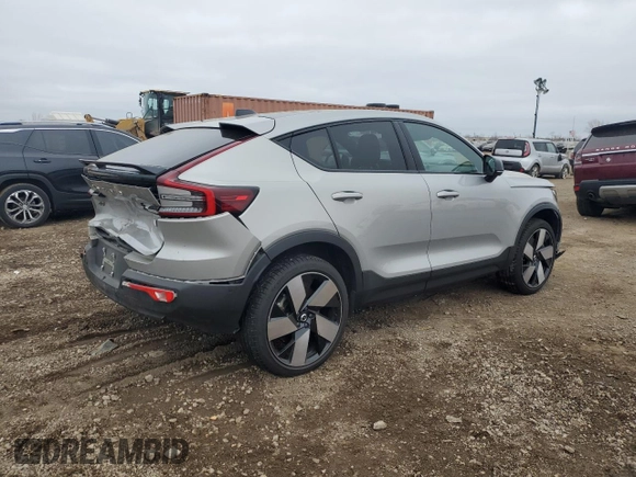 2023 Volvo C40 Ultimate z VIN YV4ED3GM6P2053530, wystawiony jako Copart lot #83697154 z przebiegiem 20 068 mil mil oraz Szkoda całkowita • Salvage title. Historia ofert i sprzedaży dostępna na DreamBid. Obrazek 3.