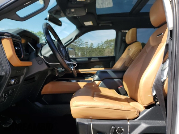 2022 Ford Expedition Max Platinum with VIN 1FMJK1LTXNEA08011, listed as a Copart auction lot 47291145 with 57,095 mi miles and Clean title. Bid and sale history available at DreamBid. Image 7.