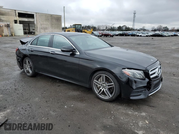 2018 Mercedes-Benz E 300 with VIN WDDZF4KB6JA354764, listed as a Copart auction lot 44742443 with 53,523 mi miles and . Bid and sale history available at DreamBid. Image 4.