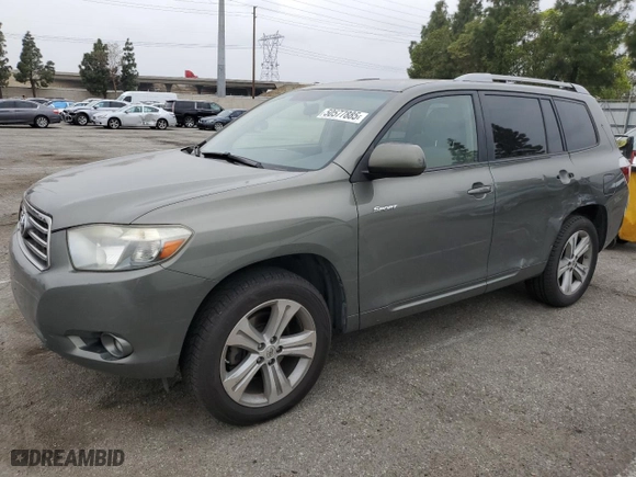 2008 Toyota Highlander Sport with VIN JTEDS43A582012955, listed as a Copart auction lot 50577885 with 195,347 mi miles and Salvage Title. Bid and sale history available at carsss.com. Image 1.