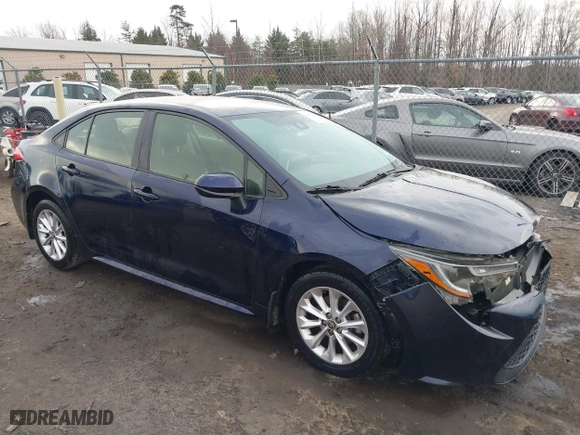 2021 Toyota Corolla LE with VIN JTDVPMAE2MJ155121, listed as a IAAI auction lot 41683464 with 205,384 mi miles. Bid and sale history available at carsss.com. Image 1.