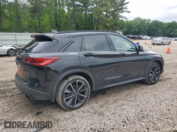 2024 Infiniti QX50 Sport with VIN 3PCAJ5FA9RF104578, listed as a Copart auction lot 58566605 with 16,306 mi miles and Salvage title. Bid and sale history available at DreamBid. Image 3.