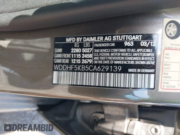 2012 Mercedes-Benz E 350 Luxury z VIN WDDHF5KB5CA629139, wystawiony jako IAAI lot #42360346 z przebiegiem 142 949 mil mil oraz . Historia ofert i sprzedaży dostępna na DreamBid. Obrazek 9.