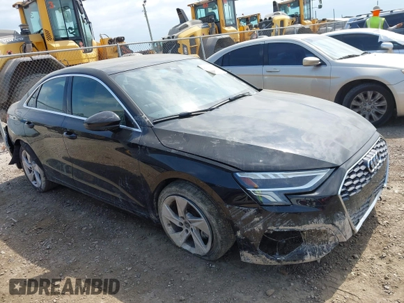 2023 Audi A3 Premium with VIN WAUAUDGY6PA038216, listed as a IAAI auction lot 42030266 with 28,384 mi miles and . Bid and sale history available at DreamBid. Image 1.