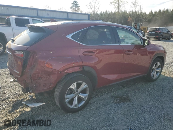 2017 Lexus NX with VIN JTJYARBZ7H2057700, listed as a Copart auction lot 50995685 with 97,895 mi miles and Salvage Title. Bid and sale history available at carsss.com. Image 3.