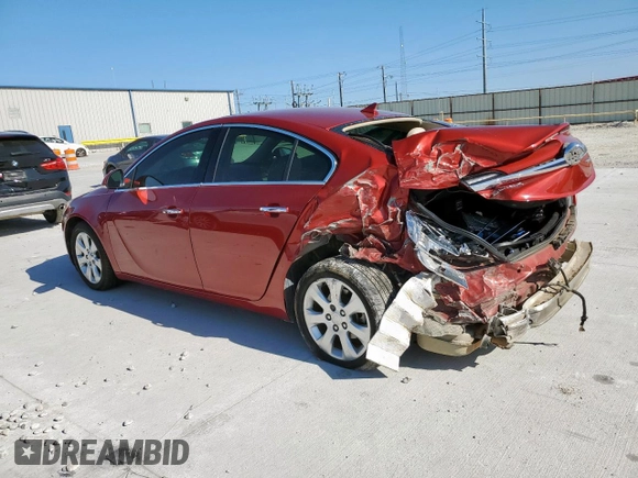 2014 Buick Regal Premium I with VIN 2G4GM5ER0E9274430, listed as a Copart auction lot 62279325 with 105,278 mi miles and Salvage title. Bid and sale history available at DreamBid. Image 2.