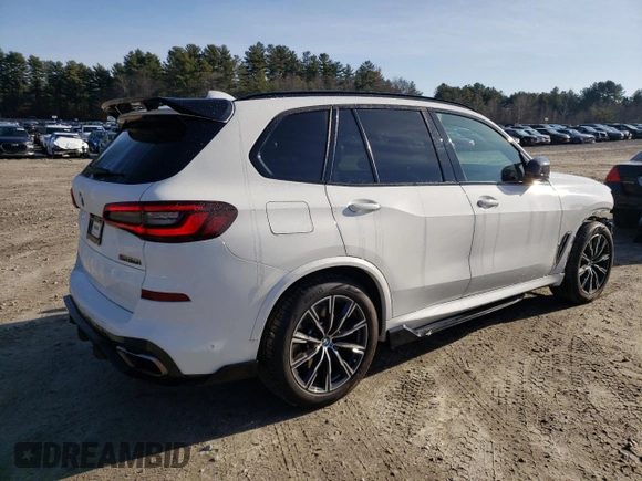 2021 BMW X5 M50i with VIN 5UXJU4C04M9G27685, listed as a Copart auction lot 84848344 with 32,349 mi miles and Salvage Title. Bid and sale history available at carsss.com. Image 3.