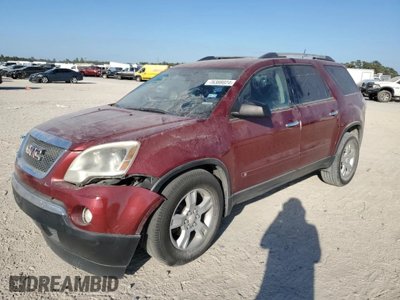 2010 GMC Acadia SLE with VIN 1GKLVLED4AJ114370, listed as a Copart auction lot 76388024 with 262,239 mi miles and Salvage Title. Bid and sale history available at carsss.com. Image 1.