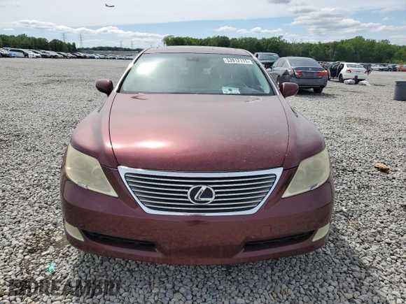 2007 Lexus LS 460 L with VIN JTHGL46F375014799, listed as a Copart auction lot 53912115 with 150,120 mi miles and Salvage title. Bid and sale history available at DreamBid. Image 5.