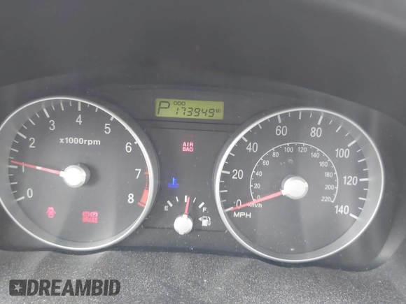 2008 Hyundai Accent GS with VIN KMHCM36C48U073067, listed as a IAAI auction lot 42055217 with 173,949 mi miles. Bid and sale history available at carsss.com. Image 7.