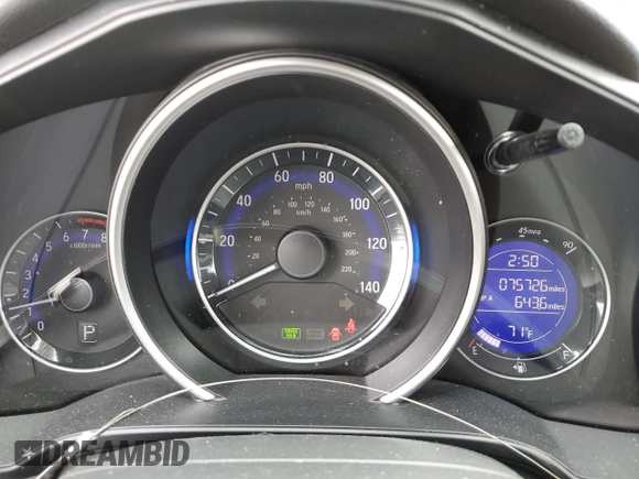 2016 Honda Fit LX with VIN JHMGK5H59GX004764, listed as a Copart auction lot 65131715 with 75,726 mi miles and Salvage title. Bid and sale history available at DreamBid. Image 9.