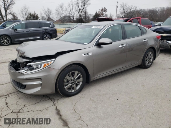 2016 Kia Optima LX Turbo with VIN 5XXGT4L10GG011106, listed as a Copart auction lot 43805715 with 81,747 mi miles and Salvage Title. Bid and sale history available at carsss.com. Image 1.