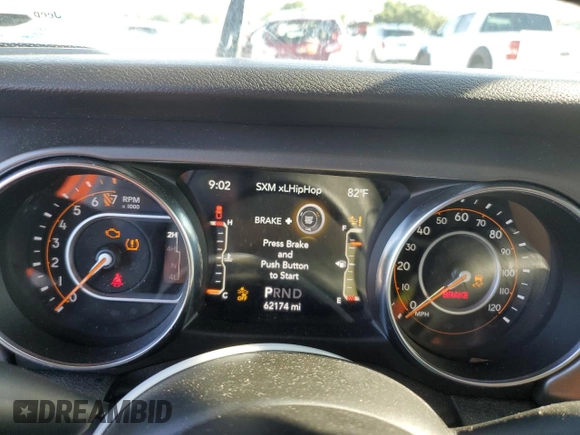 2021 Jeep Gladiator Willys with VIN 1C6HJTAG0ML615446, listed as a Copart auction lot 60571375 with 62,174 mi miles and Salvage title. Bid and sale history available at DreamBid. Image 9.