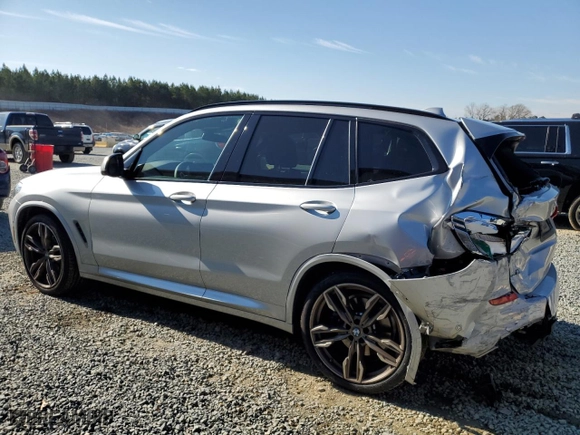 2021 BMW X3 M40i with VIN 5UXTY9C04M9E24998, listed as a Copart auction lot 87262434 with 50,722 mi miles and Salvage Title. Bid and sale history available at carsss.com. Image 2.