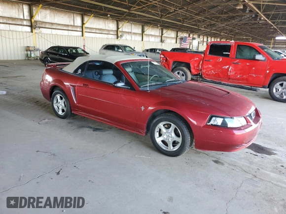 2003 Ford Mustang Deluxe with VIN 1FAFP44493F407753, listed as a Copart auction lot 59378035 with 131,050 mi miles and Salvage title. Bid and sale history available at DreamBid. Image 4.