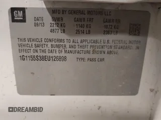 2014 Chevrolet Impala LTZ with VIN 1G1155S38EU126898, listed as a IAAI auction lot 41356611 with 196,550 mi miles and . Bid and sale history available at DreamBid. Image 9.