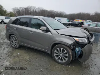 2014 Kia Sorento SX with VIN 5XYKWDA70EG432406, listed as a Copart auction lot 44859275 with 129,610 mi miles and Salvage Title. Bid and sale history available at carsss.com. Image 4.