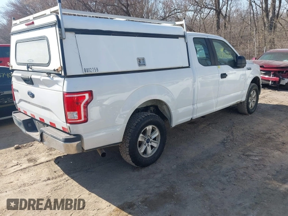 2017 Ford F-150 XL with VIN 1FTEX1E82HFA67391, listed as a IAAI auction lot 41783532 with 195,258 mi miles. Bid and sale history available at carsss.com. Image 4.