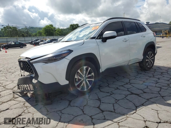 2024 Toyota Corolla Cross XLE with VIN 7MUDAAAGXRV116208, listed as a Copart auction lot 54705515 with 8,557 mi miles and Salvage title. Bid and sale history available at DreamBid. Image 1.