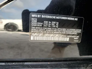 2019 BMW 3 Series 330i with VIN 3MW5R1J58K8A03925, listed as a Copart auction lot 73249094 with 85,303 mi miles and Non Repairable. Bid and sale history available at carsss.com. Image 14.