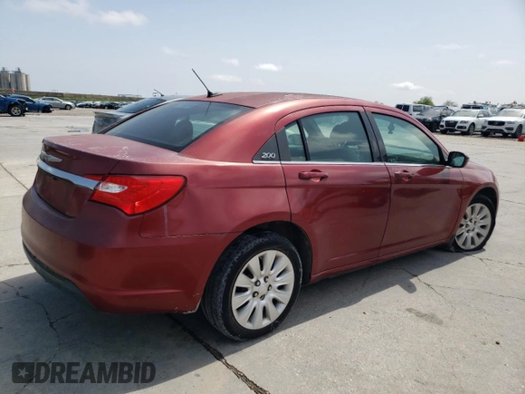 2014 Chrysler 200 LX with VIN 1C3CCBAB4EN205397, listed as a Copart auction lot 51219735 with 0 mi miles and Salvage Title. Bid and sale history available at carsss.com. Image 3.