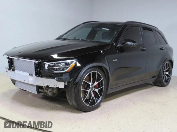 2021 Mercedes-Benz GLC with VIN W1N0G6EB2MF948257, listed as a Copart auction lot 46902315 with 83,942 mi miles and Clean Title. Bid and sale history available at carsss.com. Image 2.