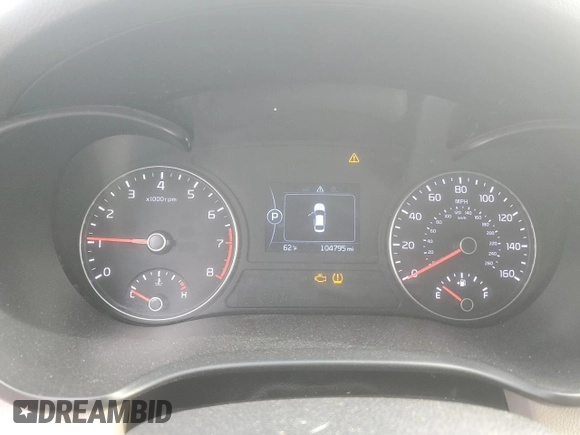 2016 Kia Optima LX Turbo with VIN 5XXGT4L13GG010757, listed as a Copart auction lot 45163025 with 104,795 mi miles and Salvage Title. Bid and sale history available at carsss.com. Image 9.
