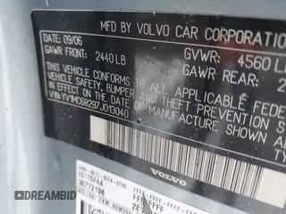 2007 Volvo C70 with VIN YV1MC68297J013040, listed as a IAAI auction lot 41616093 with 142,943 mi miles. Bid and sale history available at carsss.com. Image 9.