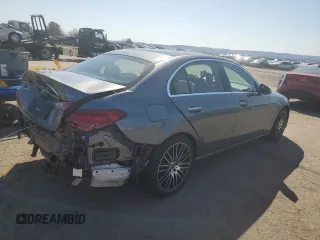 2025 Mercedes-Benz C 300 with VIN W1KAF4HB6SR246863, listed as a Copart auction lot 48716085 with 2,233 mi miles and Salvage Title. Bid and sale history available at DreamBid. Image 3.