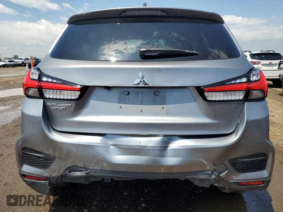 2020 Mitsubishi Outlander ES with VIN JA4AP3AU1LU011034, listed as a Copart auction lot 58606965 with 92,423 mi miles and Salvage title. Bid and sale history available at DreamBid. Image 6.