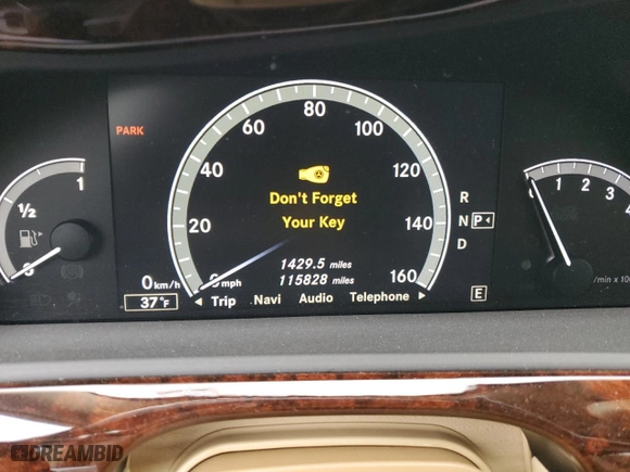 2012 Mercedes-Benz S-Class S 550 with VIN WDDNG9EB6CA454967, listed as a Copart auction lot 83732304 with 115,828 mi miles and Salvage Title. Bid and sale history available at carsss.com. Image 9.